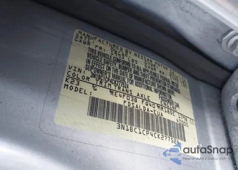 2012 Nissan Versa 1.8 S from USA, damaged, VIN 3N1BC1CP4CK277524